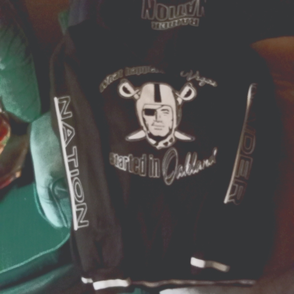 Hand made  hoodie cotton and vinyl.